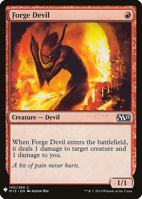 《炉の小悪魔/Forge Devil》[PWシンボル付き再版] 赤C